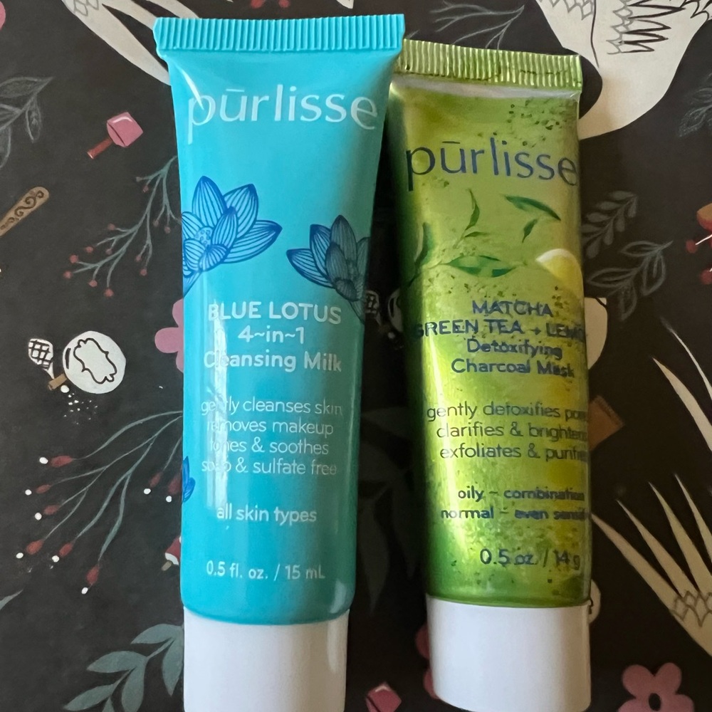 Purlisse Blue Lotus and Green Tea Skincare Trio